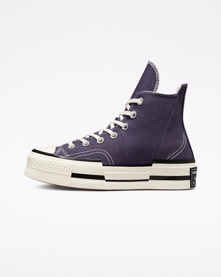 Dámské Boty Vysoké Converse Chuck 70 Plus Fialové Černé | CZ LDVU15